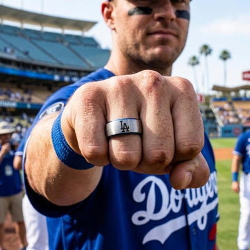 LA Dodgers Ring | Silver & Blue | Customizable