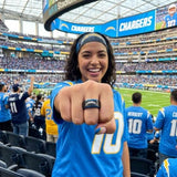 LA Chargers Ring | Black & Blue | Customizable