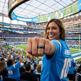 LA Chargers Ring | Black & Rose Gold 6mm Ring | Customizable