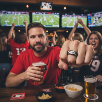 Georgia Bulldogs Ring | Black & Red Wedding Band | Sizes 6 - 13 | #UGA