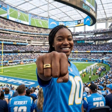 Los Angeles Chargers Ring | Gold | Customizable