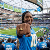 Los Angeles Chargers Ring | Gold | Customizable