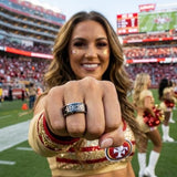 San Francisco 49ers Ring | Black & Silver | Customizable