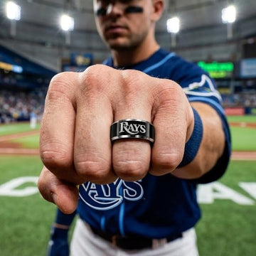 Tampa Bay Rays Ring | Black & Silver | Customizable