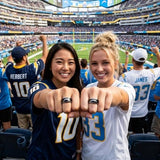 Los Angeles Chargers Ring | Black & Silver | Customizable