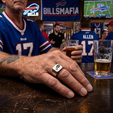 Buffalo Bills Ring | Silver Signet Ring | Customizable