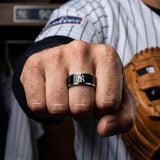 New York Yankees Ring | Black & Silver | Customizable