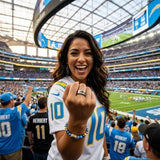 Los Angeles Chargers Ring | Silver | Customizable