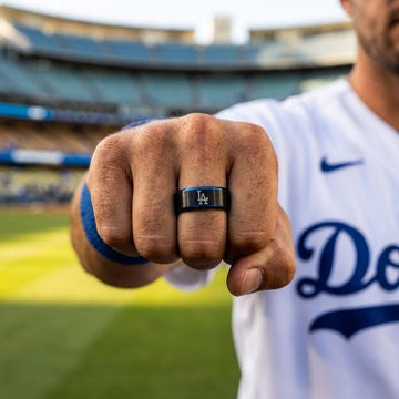 LA Dodgers Ring | Black & Blue | Customizable