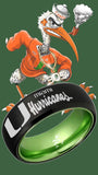 Miami Hurricanes Ring Black & Green Wedding Band | Sizes 6-13 #miami #hurricanes #TheU