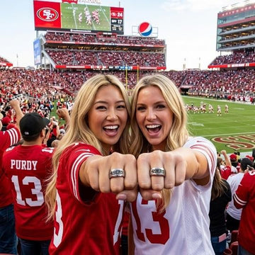 SF 49ers Ring | Silver & Red | Customizable