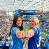 Los Angeles Chargers Ring | Blue & Silver | Customizable