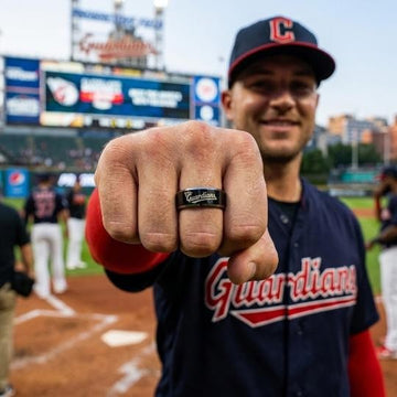 Cleveland Guardians Ring | Black & Silver | Customizable