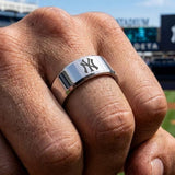 New York Yankees Ring | Silver Wedding Ring | Customizable