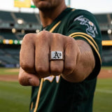 Oakland A's Ring | Silver Signet Ring | Customizable