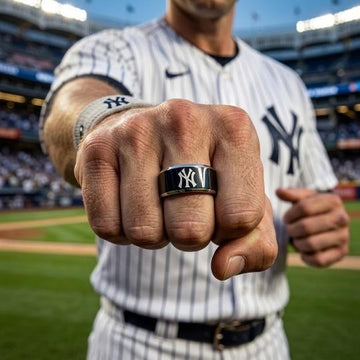 New York Yankees Ring | Black & Silver | Customizable