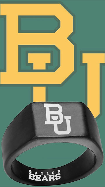 Baylor Bears Ring Black Titanium Ring | Sizes 8-12 #bu #baylor #bears