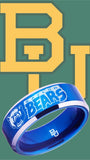 Baylor Bears Ring Blue & Silver Wedding Band | Sizes 4-17 #bu #baylor #bears