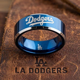 LA Dodgers Ring | Blue & Silver | Wedding Band
