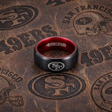 San Francisco 49ers Ring | Black & Red | Customizable