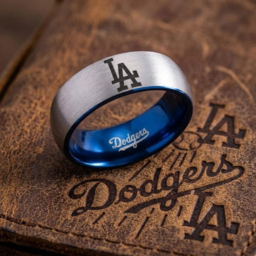 LA Dodgers Ring | Silver & Blue | Customizable