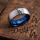 LA Dodgers Ring | Silver & Blue | Customizable