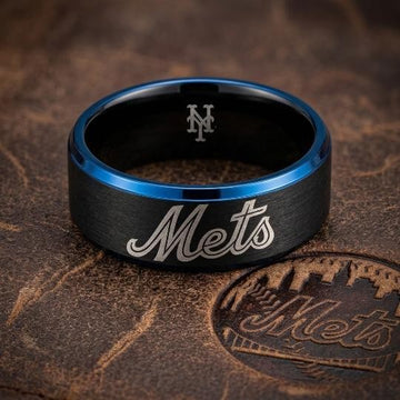 NY Mets Ring | Black & Blue | Customizable