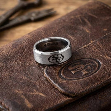 49ers Ring | Silver Wedding Ring | Customizable
