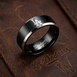 LA Dodgers Ring | Black & Silver | Customizable