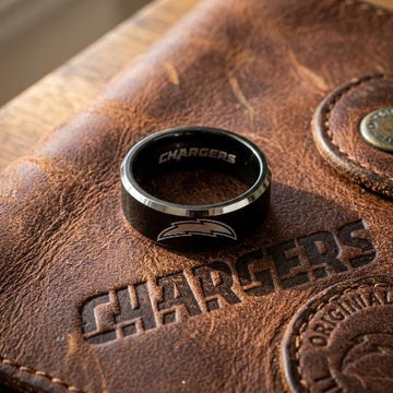 Los Angeles Chargers Ring | Black & Silver | Customizable