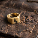 LA Dodgers Ring | Gold Signet Ring | Customizable