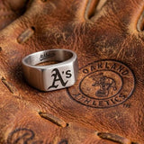Oakland A's Ring | Silver Signet Ring | Customizable
