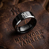 New York Yankees Ring | Black & Silver | Customizable