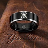 New York Yankees Ring | Black & Silver | Customizable