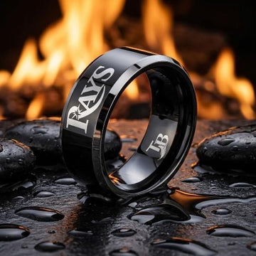 Tampa Bay Rays Ring | Black & Silver | Customizable