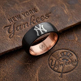 New York Yankees Ring | Grey & Rose Gold | Customizable