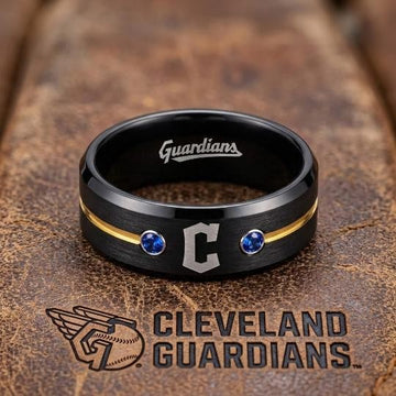 Cleveland Guardians Ring | Black Gold & Blue | Customizable