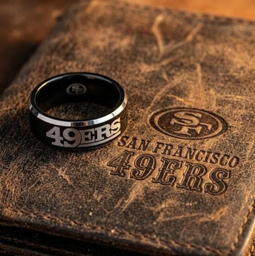 San Francisco 49ers Ring | Black & Silver | Customizable