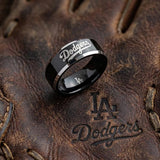 LA Dodgers Ring | Black & Silver | Customizable