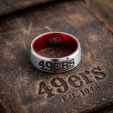 SF 49ers Ring | Silver & Red | Customizable