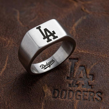 LA Dodgers Ring | Silver Signet Ring | Customizable