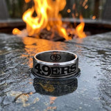 49ers Ring | Silver Wedding Ring | Customizable