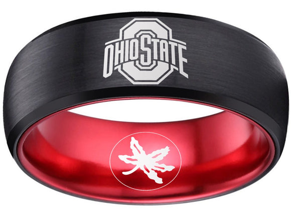 Ohio State Buckeyes Ring Black and Red Ring Size 6 - 13 #buckeyes