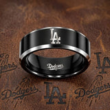 LA Dodgers Ring | Black & Silver | Customizable
