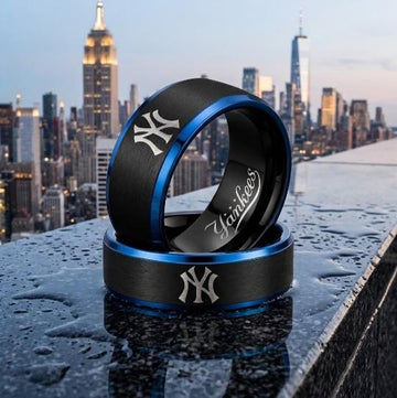 New York Yankees Ring | Black & Blue | Customizable