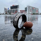 49ers Ring | Black Wedding Ring | Sizes 6-13