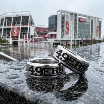 49ers Ring | Silver Wedding Ring | Customizable