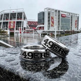 49ers Ring | Silver Wedding Ring | Customizable