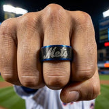 NY Mets Ring | Black & Blue | Customizable