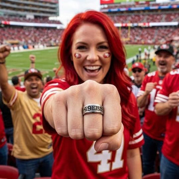 49ers Ring | Silver Wedding Ring | Customizable